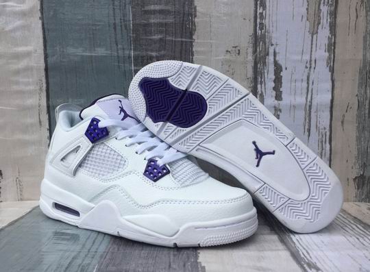 (image for) AIR JORDAN 4 Retro Metallic Purple Men's Shoes White-36